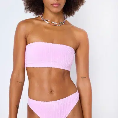 Bikini bandeau rose | JOANA | All That She Loves