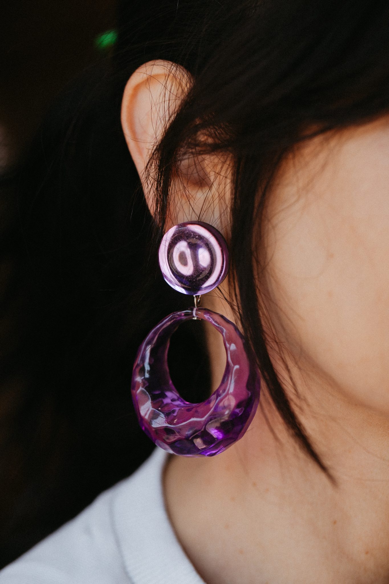 Boucles d'oreilles Lana violet | Francine Bramli