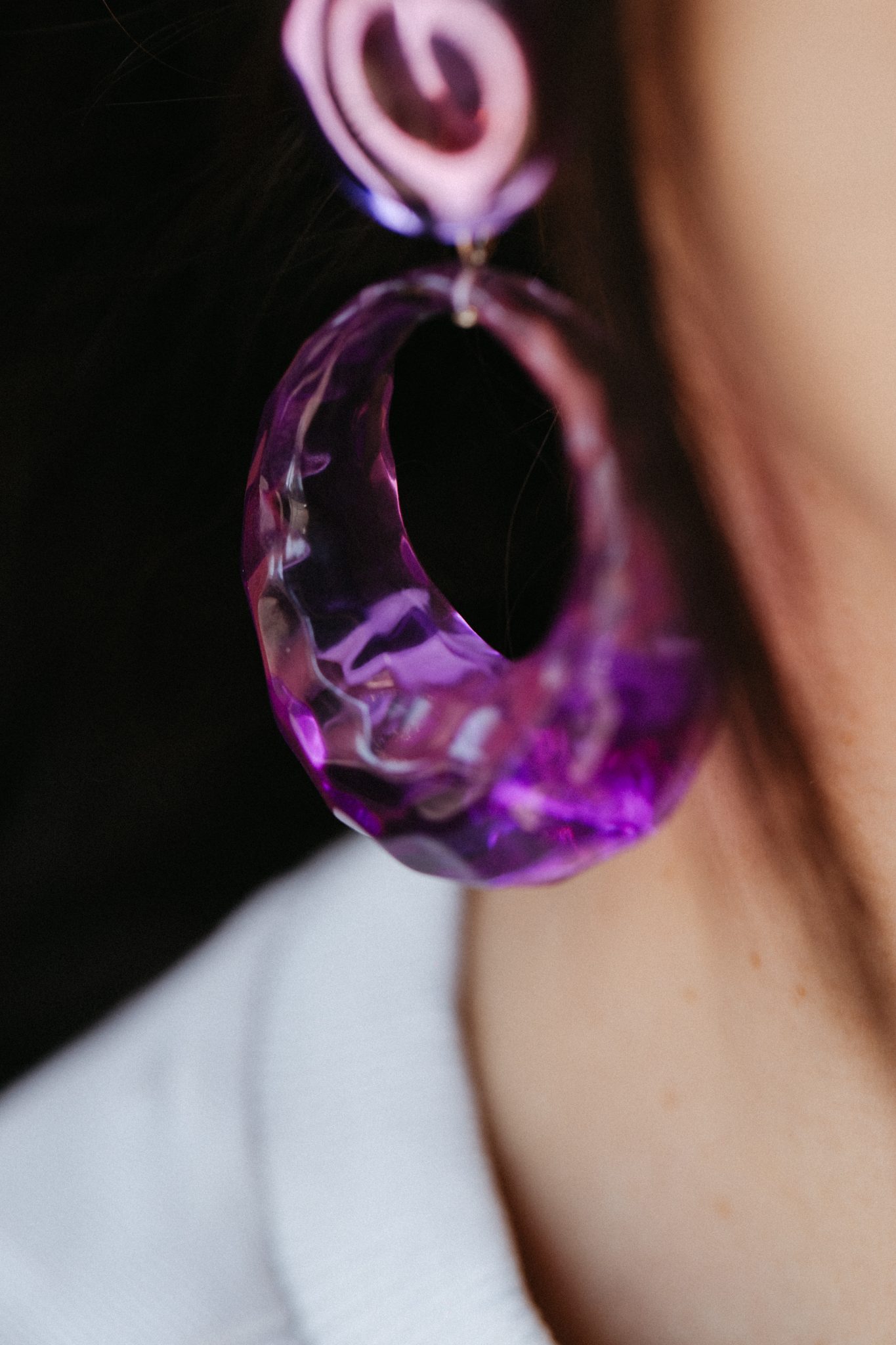 Boucles d'oreilles Lana violet | Francine Bramli – Image 2