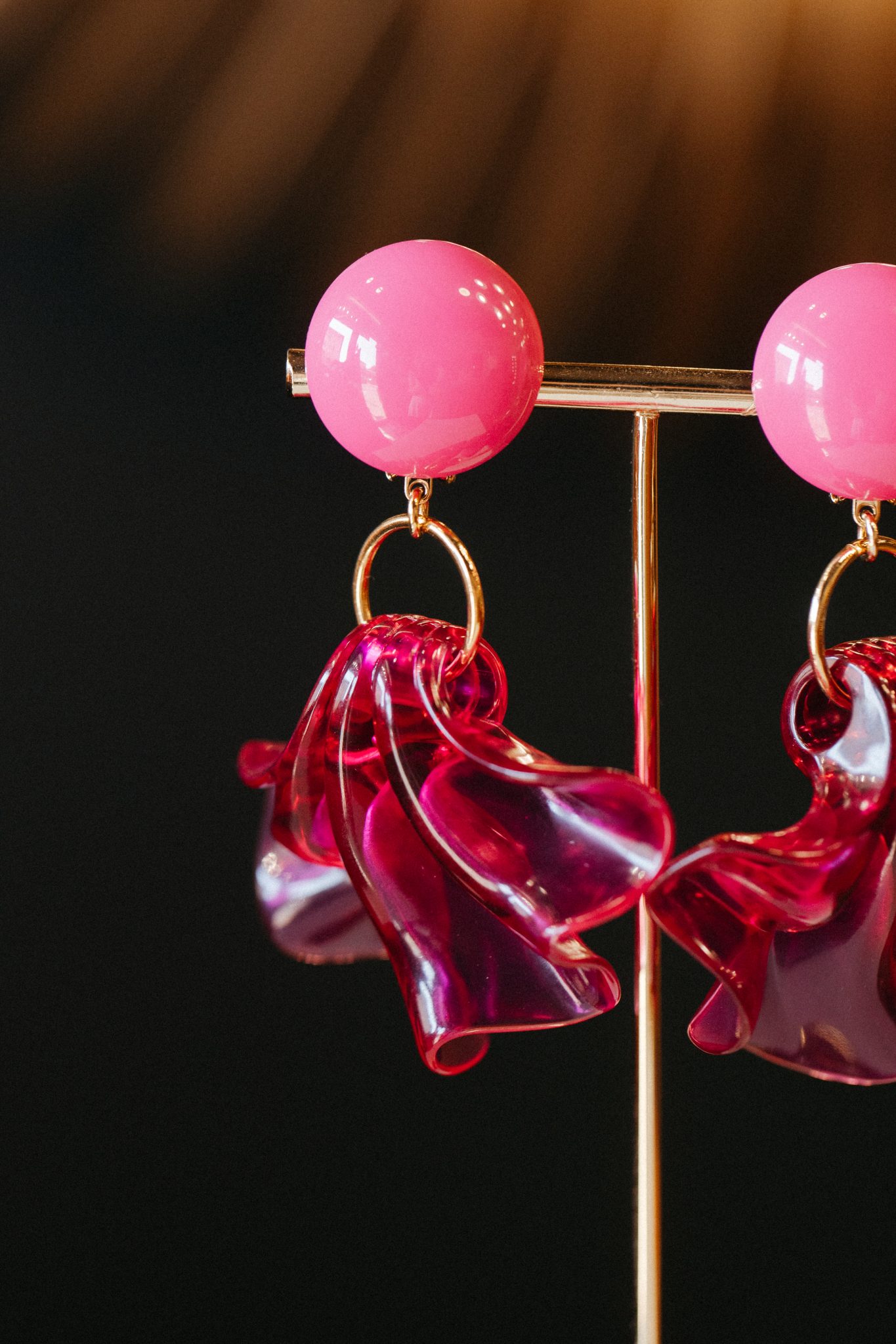 Boucles d'oreilles Amélia fuchsia | Francine Bramli – Image 5