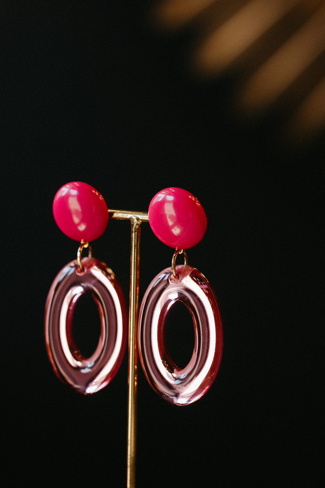 Boucles d'oreilles Miroir rose fuchsia | Francine Bramli – Image 4