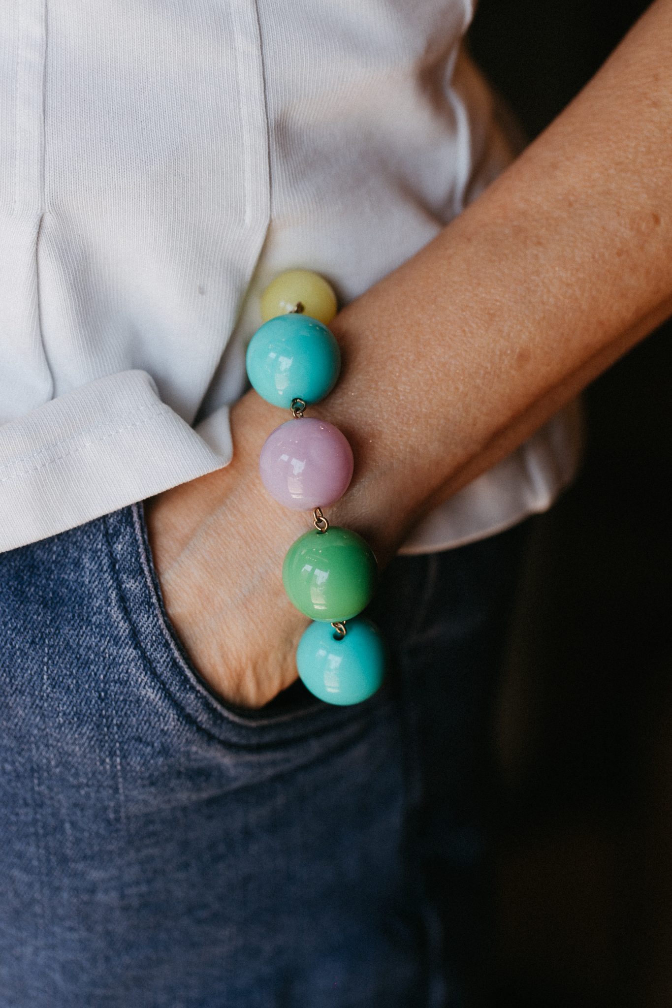 Bracelet Tess multicolore pastel | Francine Bramli