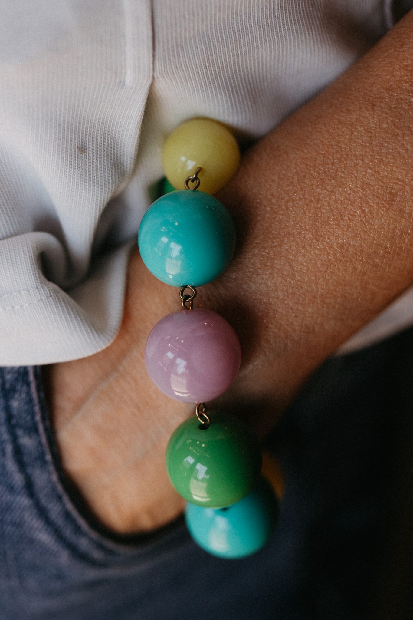Bracelet Tess multicolore pastel | Francine Bramli – Image 3