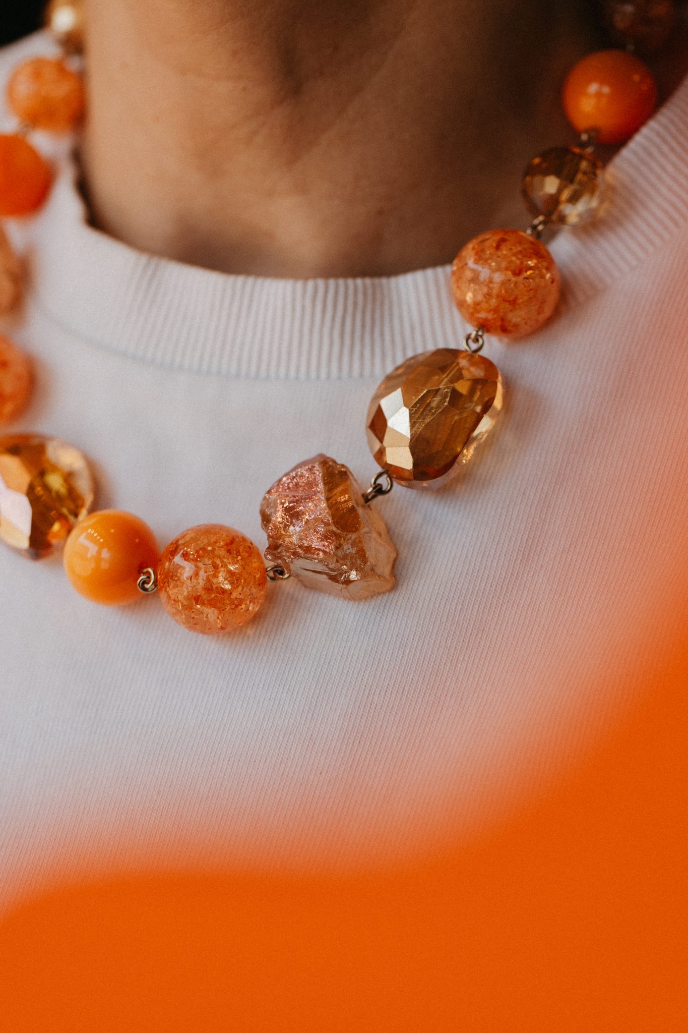 Collier Summer orange | Francine Bramli – Image 4