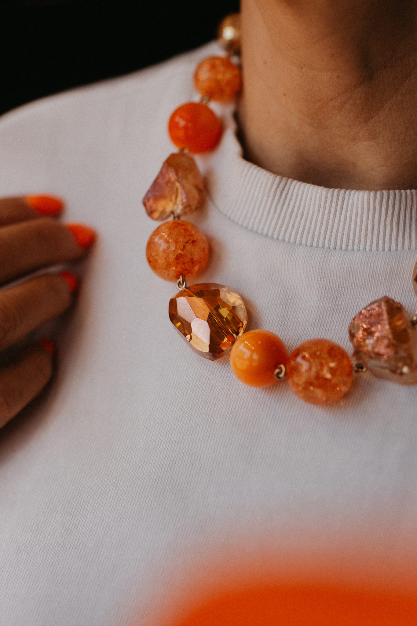 Collier Summer orange | Francine Bramli – Image 2