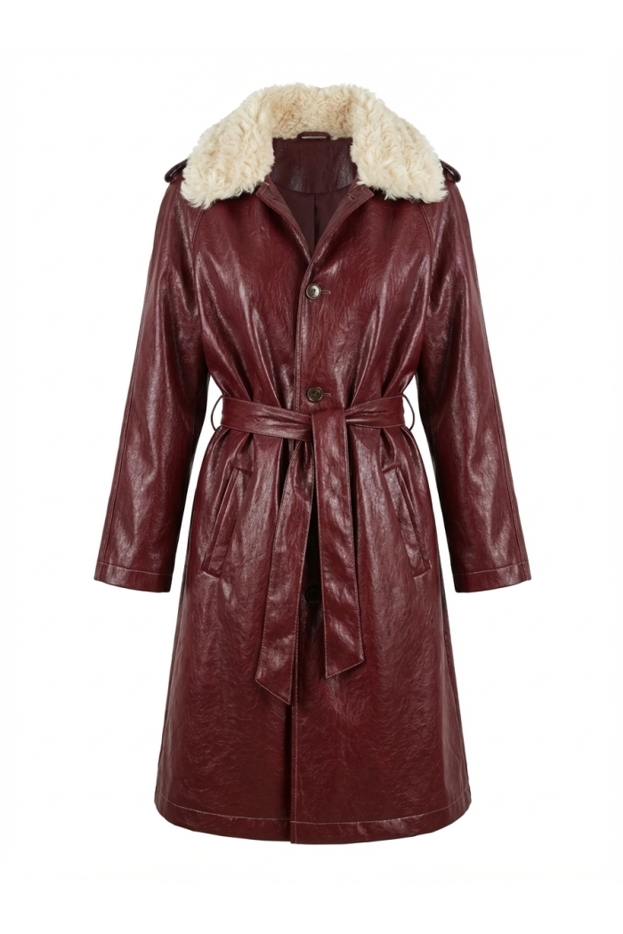 Trench Vinyle bordeaux | Imprevu – Image 4
